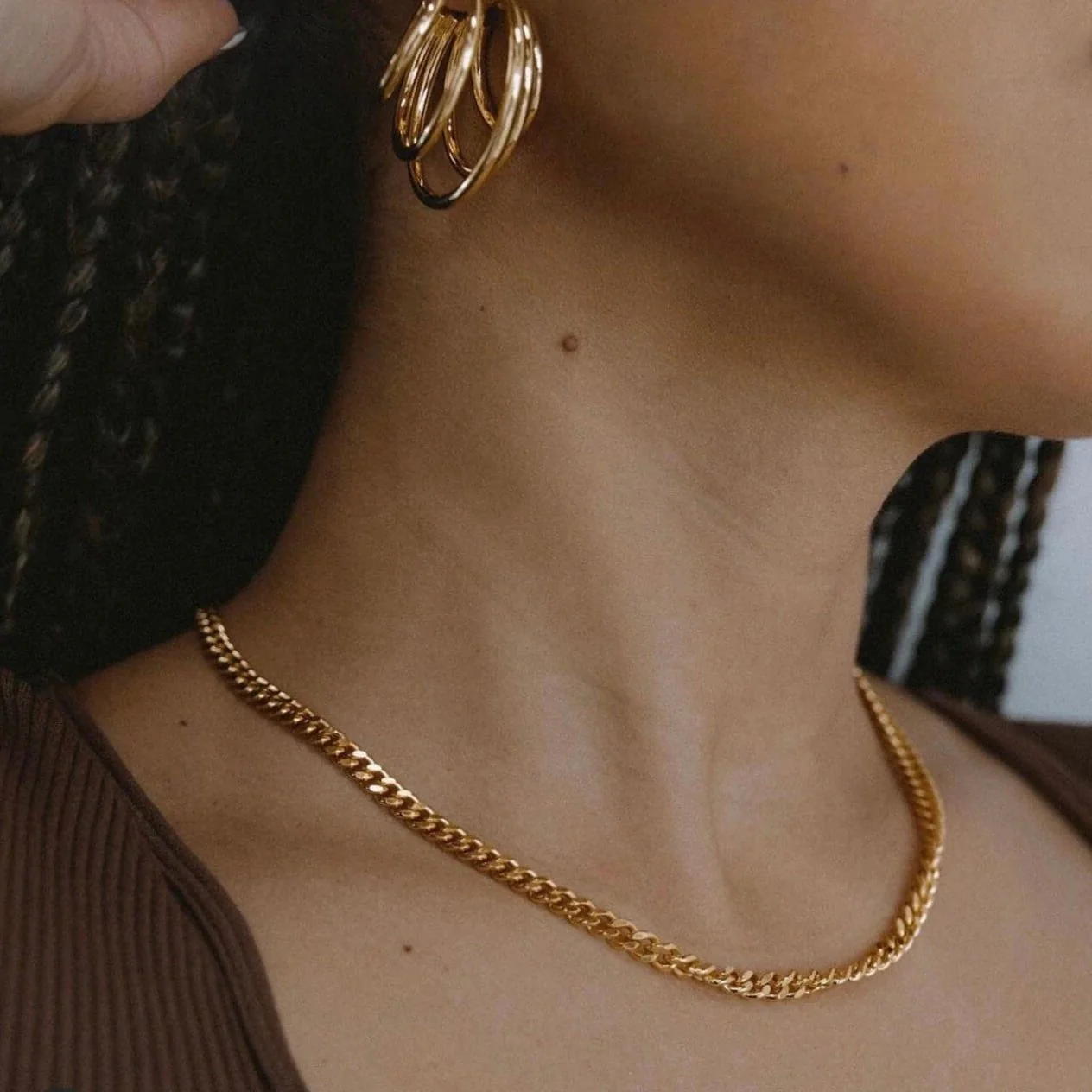 Gold Chain Necklace - Mason & Madison Cable Chain Necklace - Image 4