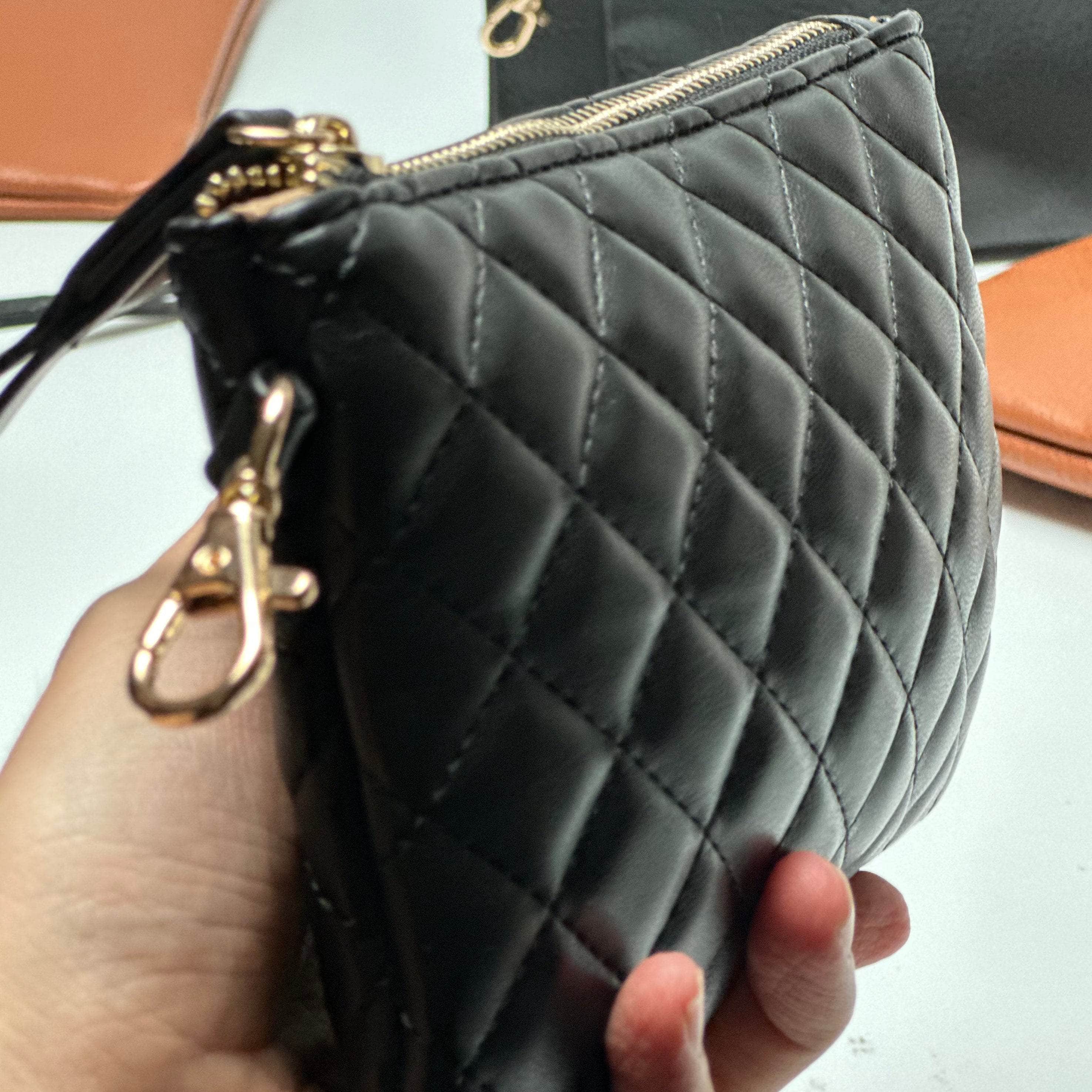 Leather Pouch Set - Clip-on Pouch Gift set (Quilted) - Image 4