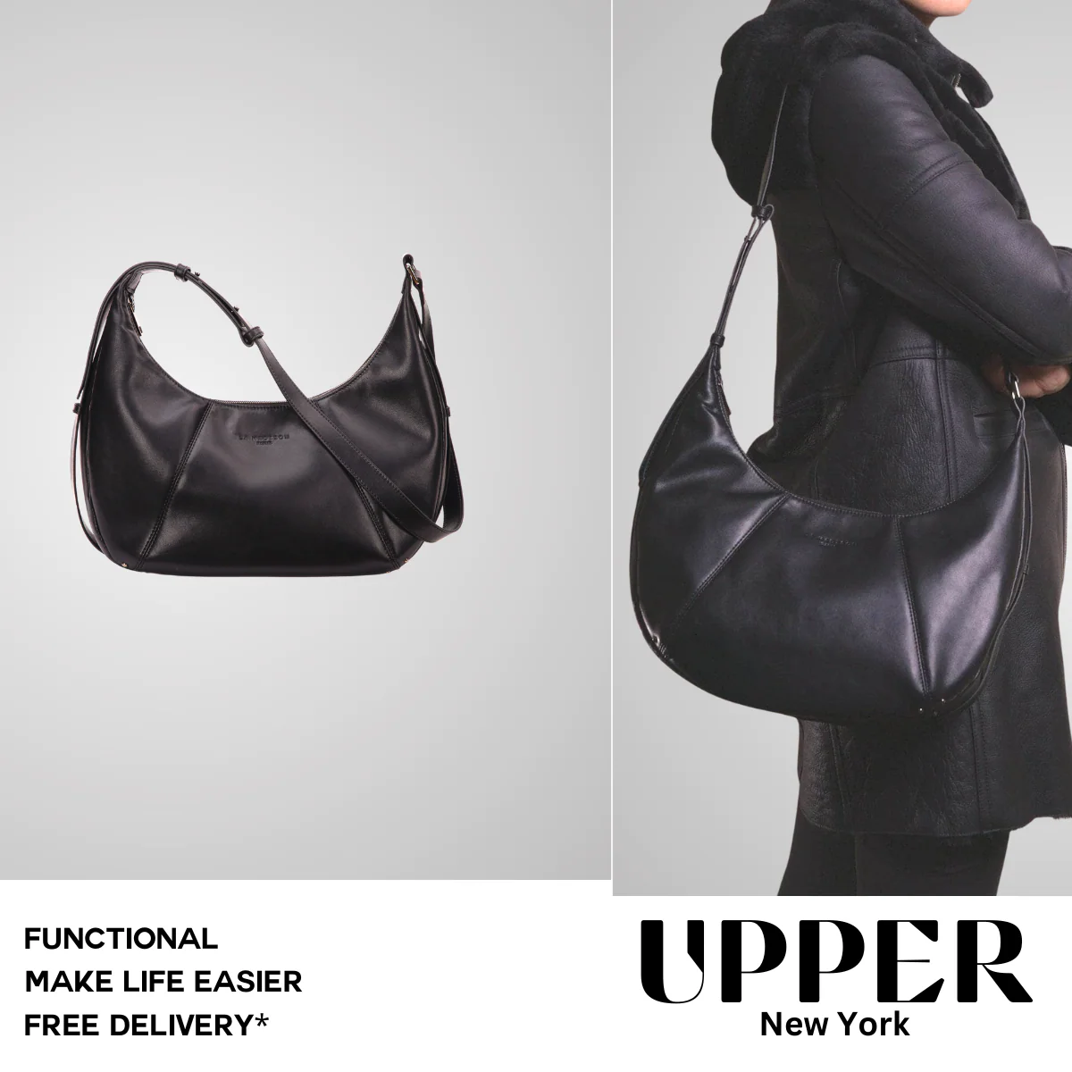 Relaxed silhouette in pillow-soft Vegan leather Bag - Image 3