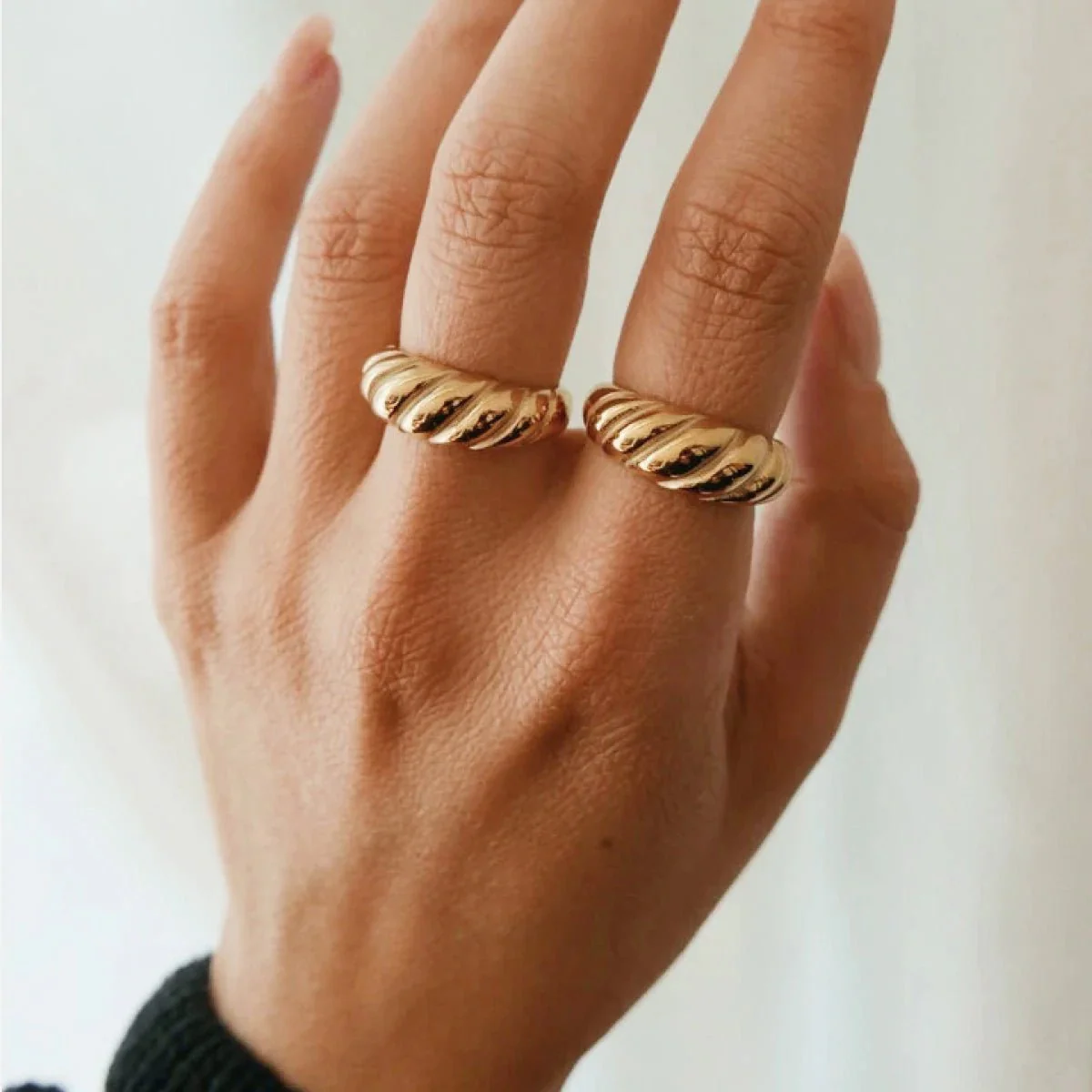 Gold Ring - Mason & Madison Croissant Dôme Ring - Image 4