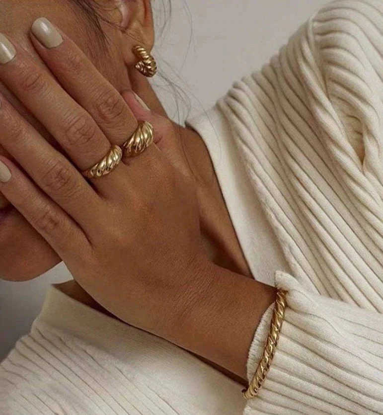 Gold Ring - Mason & Madison Croissant Dôme Ring - Image 6