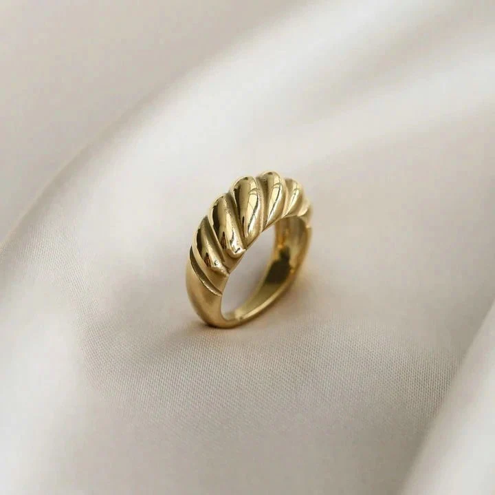 Gold Ring - Mason & Madison Croissant Dôme Ring - Image 8
