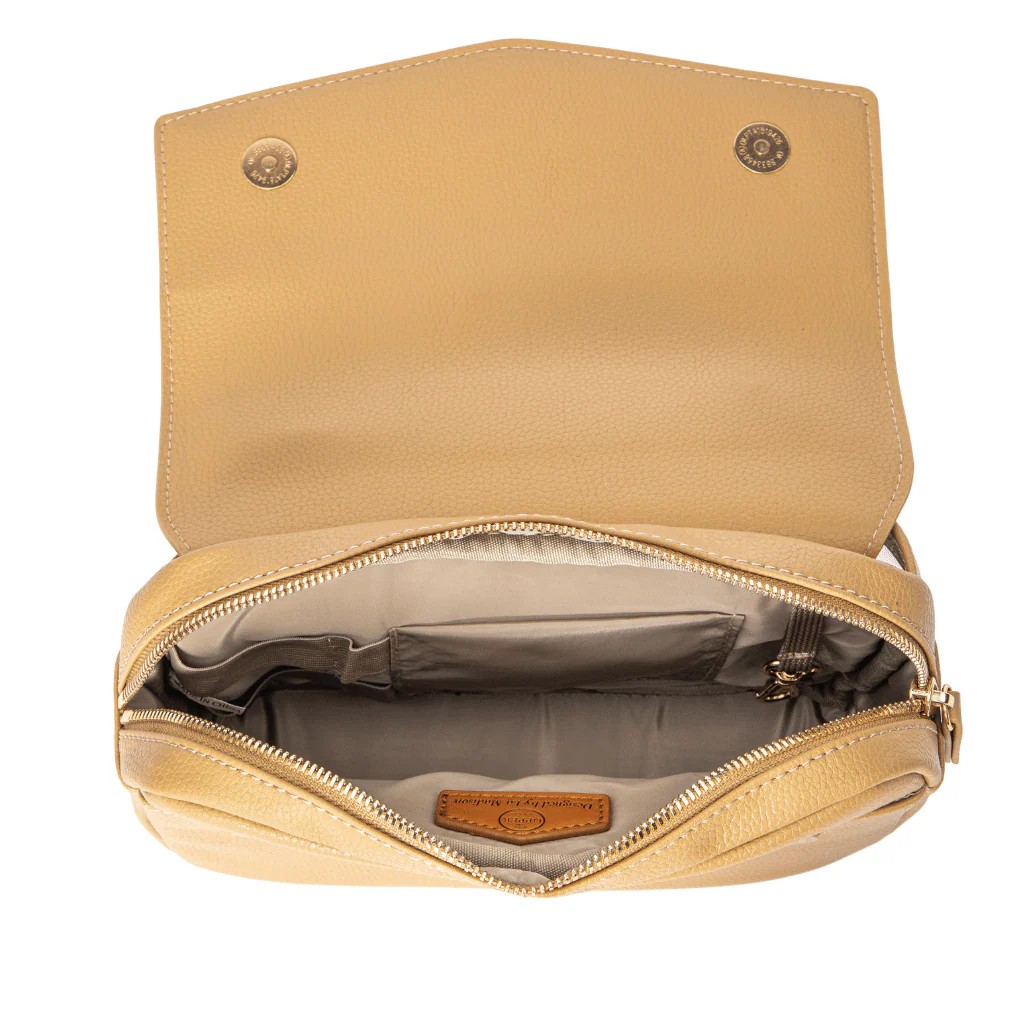 Leather Fanny Bag Travel Bag - On-the-Go Travel Pack (Beige) - Image 5