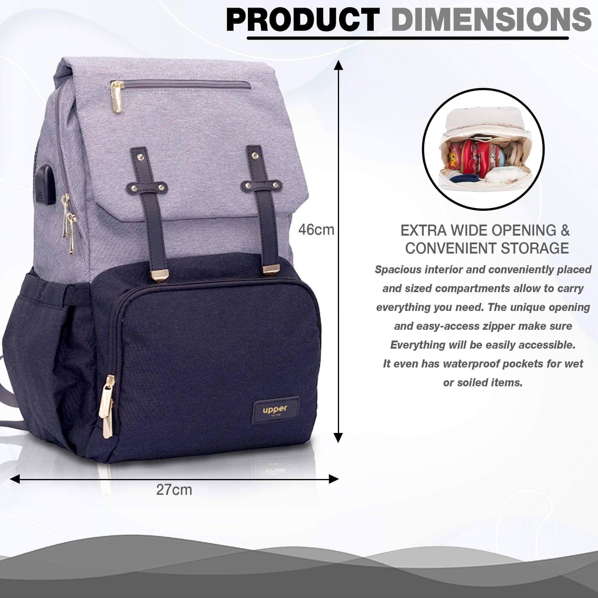 Milan - Light Comfort Everyday Travel Backpack (USB Charging + Bottle Warmer) - Image 10