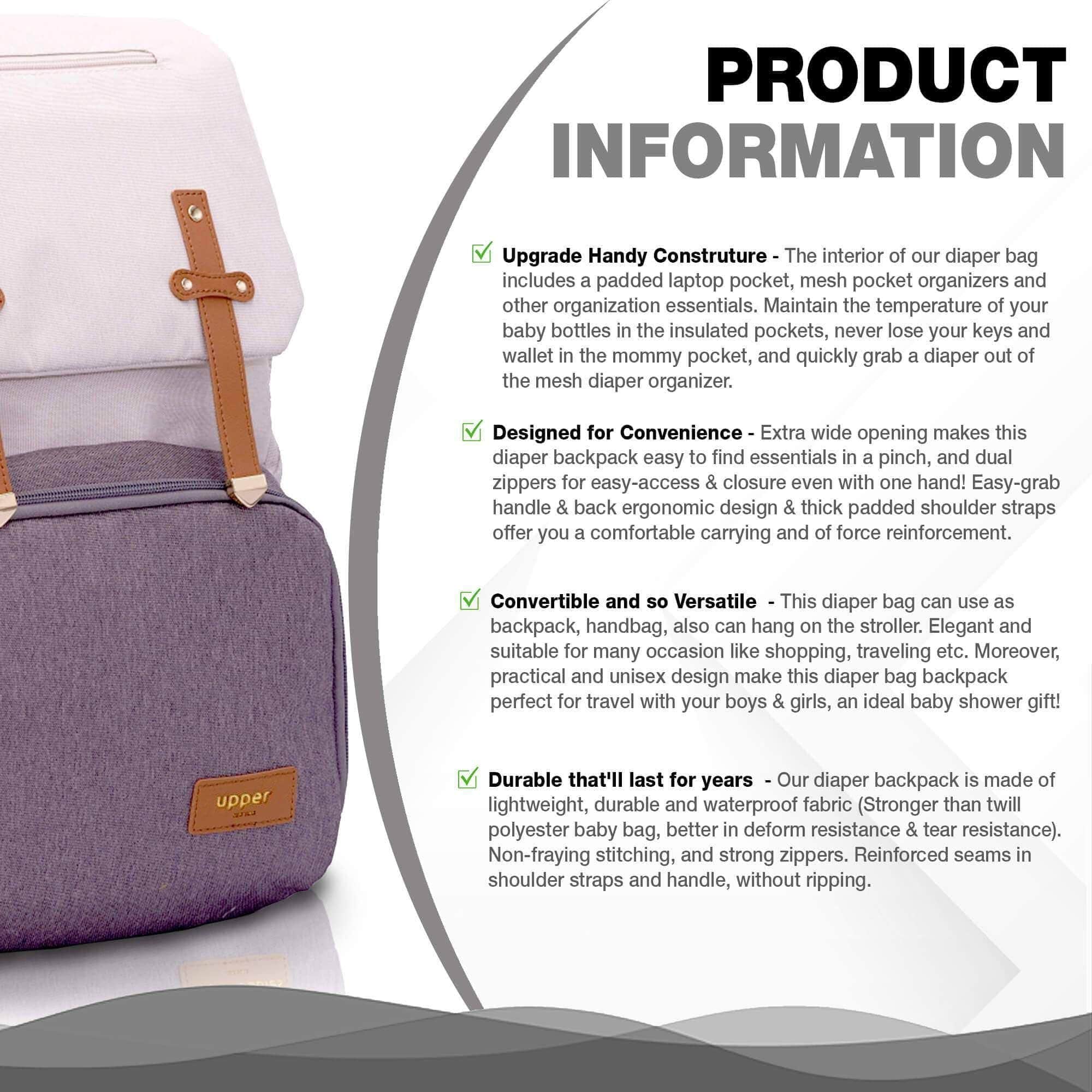 Milan - Light Comfort Everyday Travel Backpack (USB Charging + Bottle Warmer) - Image 4