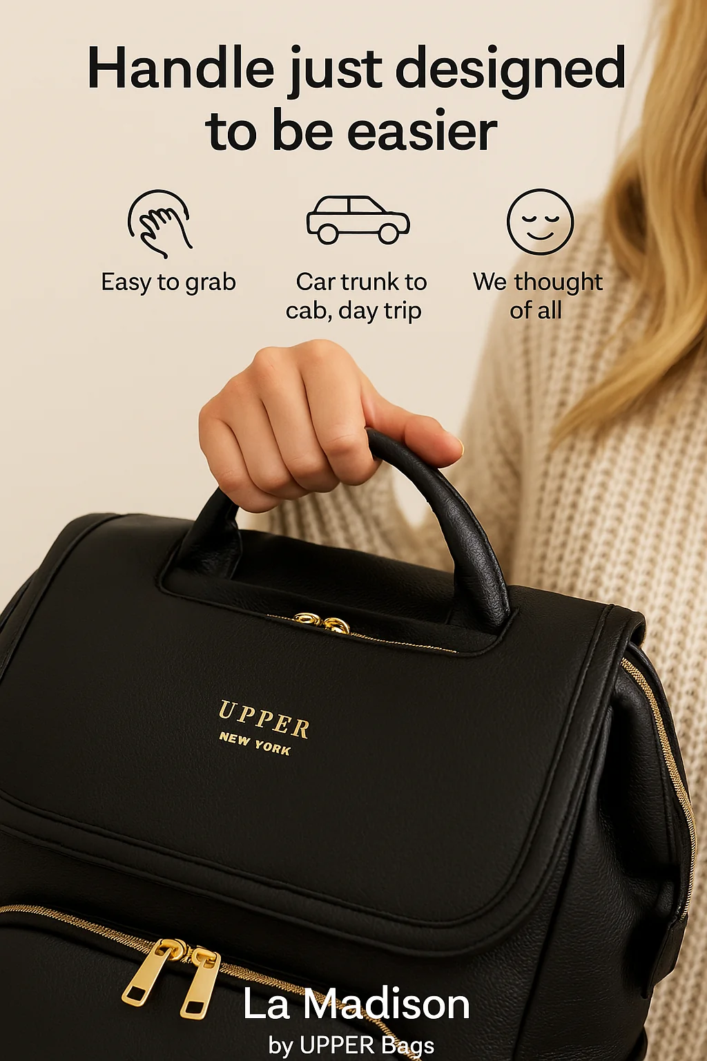 Leather Diaper Bag Backpack - La Madison™ II - Work & Play Commuter Backpack Gift Set (Limited Edition) - Image 10