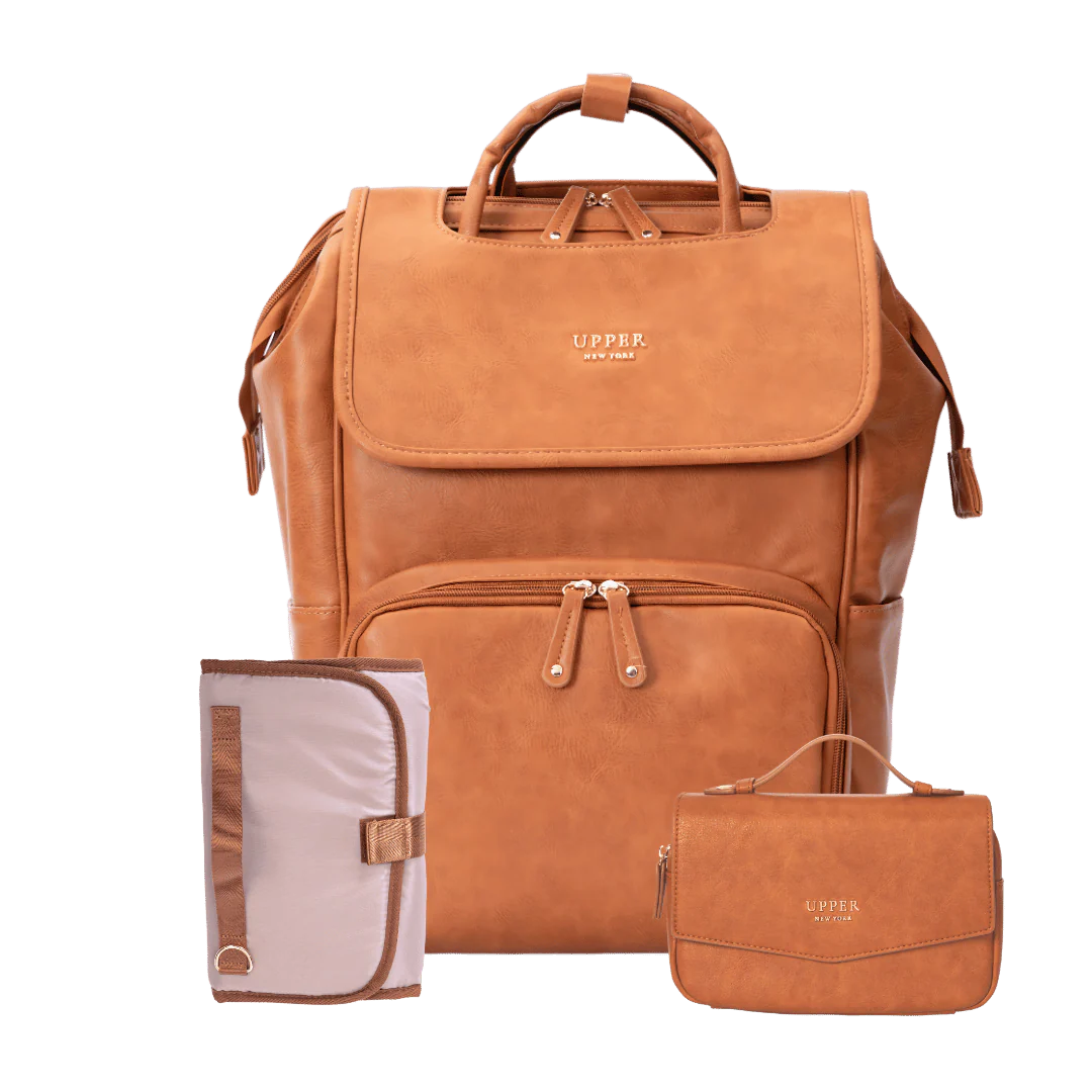 Leather Diaper Bag Backpack - La Madison™ II - Work & Play Commuter Backpack Gift Set (Limited Edition) - Image 3
