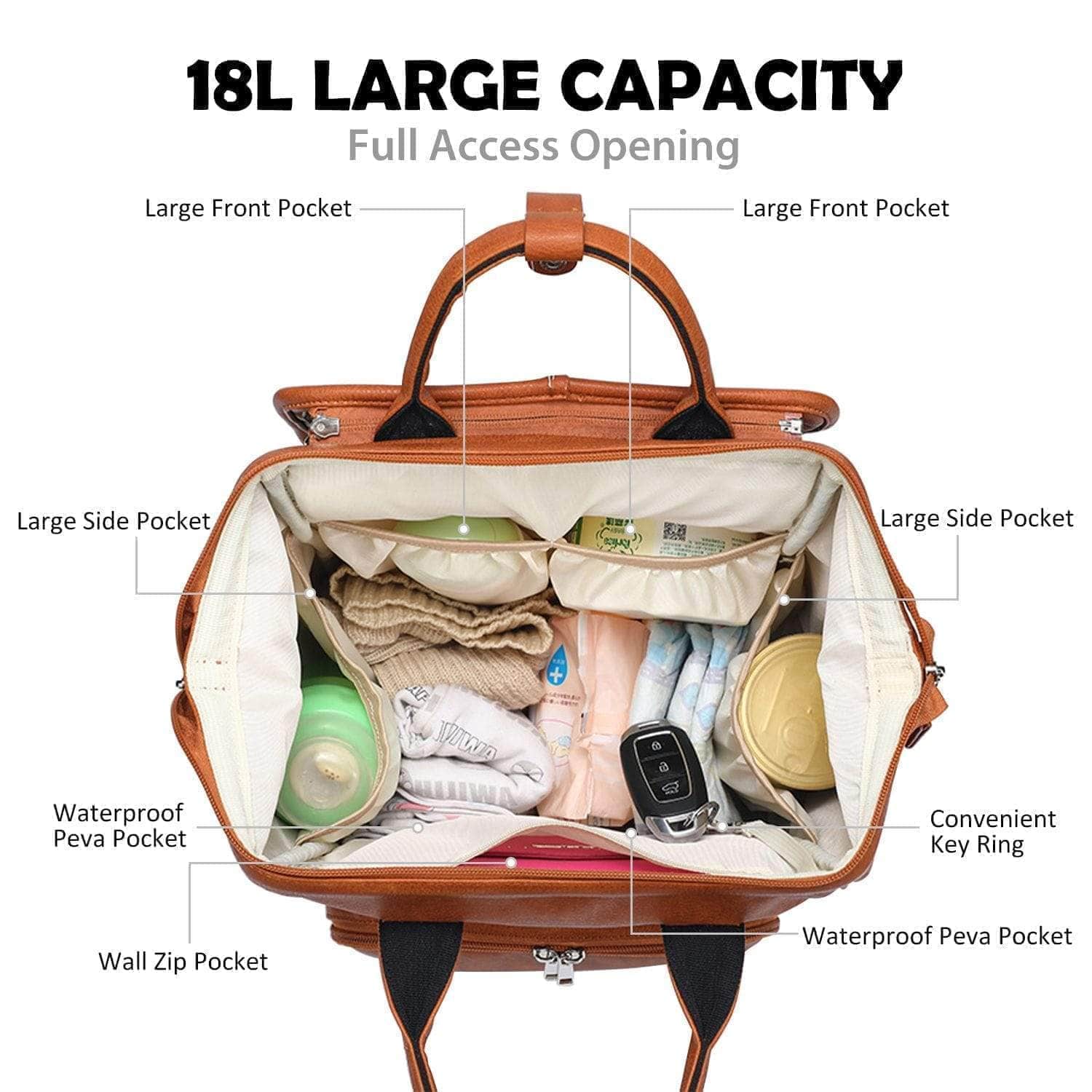 La Madison™ Large - New Parent Diaper Backpack - Image 9